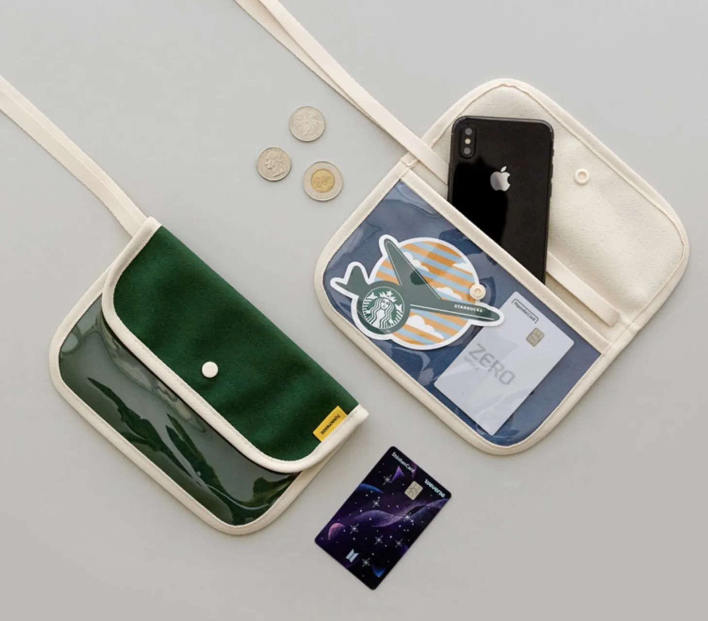 Canvas Slim Pocket Shoulder Bag