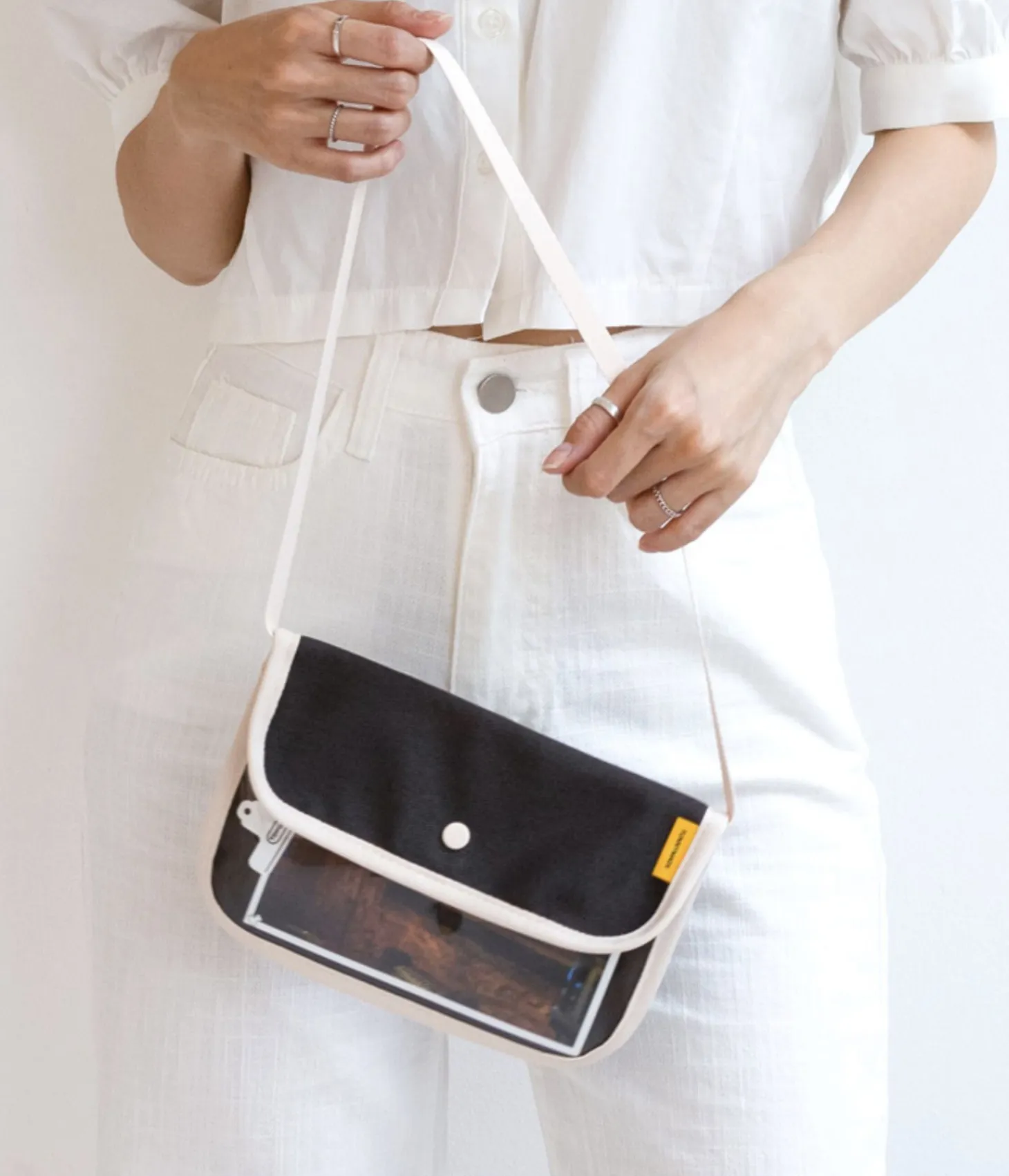 Canvas Slim Pocket Shoulder Bag