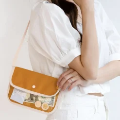 Canvas Slim Pocket Shoulder Bag