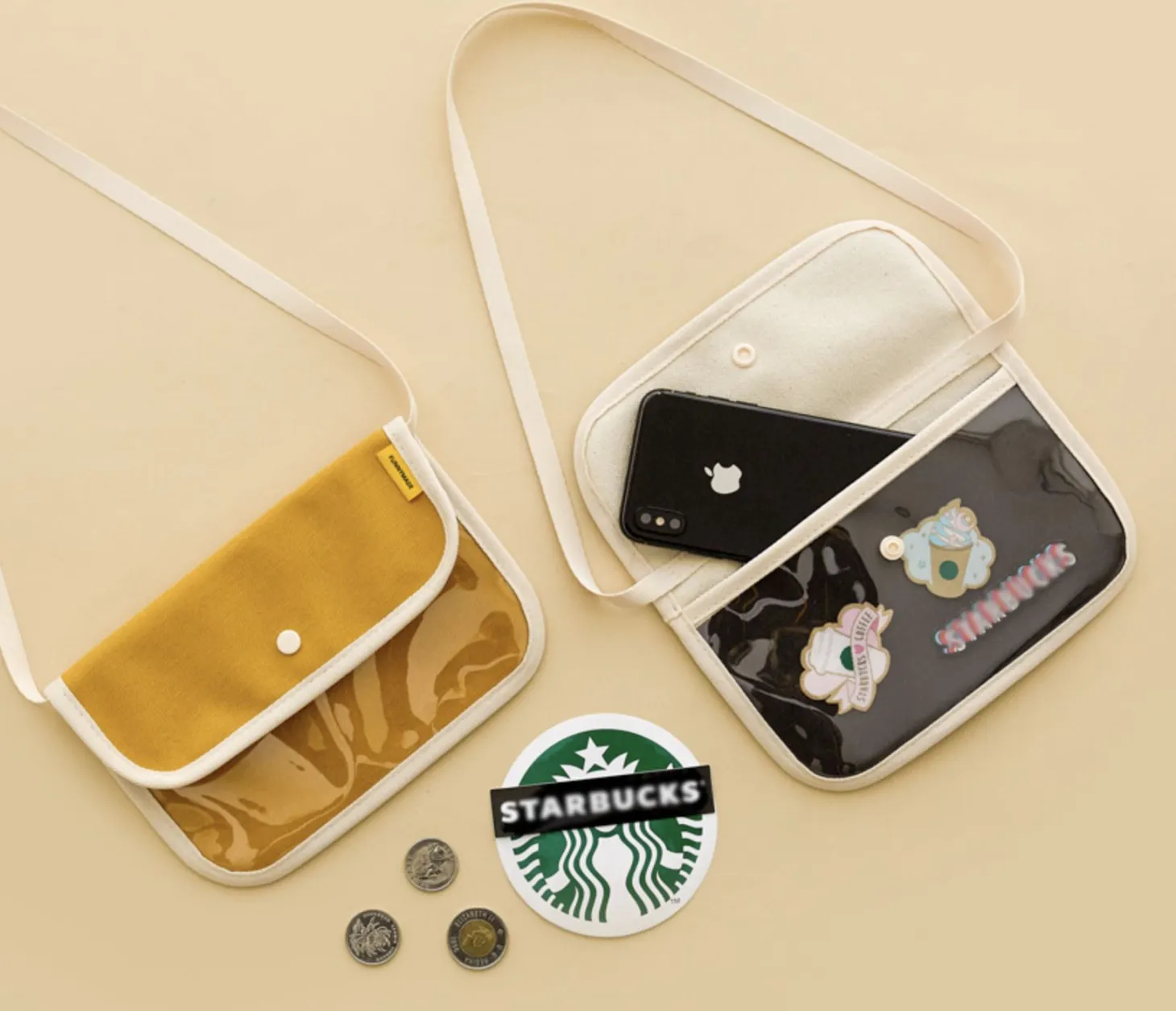 Canvas Slim Pocket Shoulder Bag