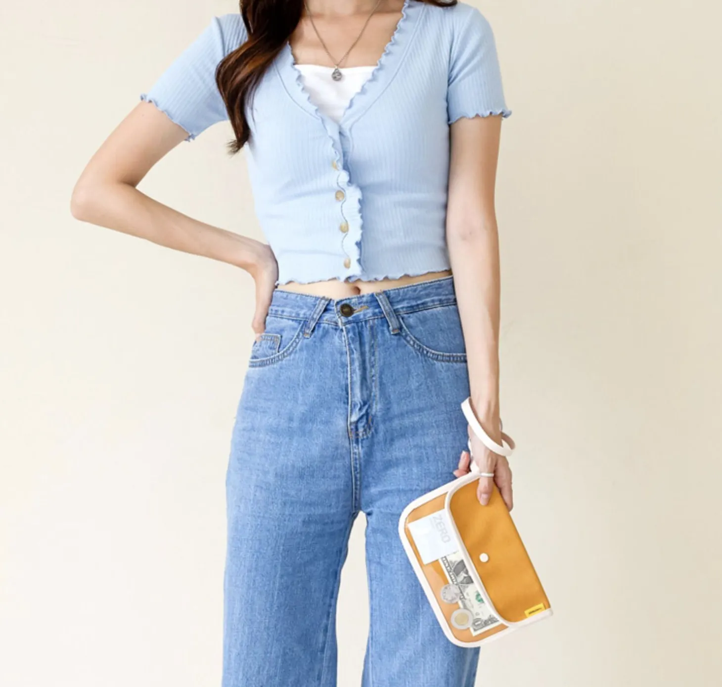 Canvas Slim Pocket Shoulder Bag