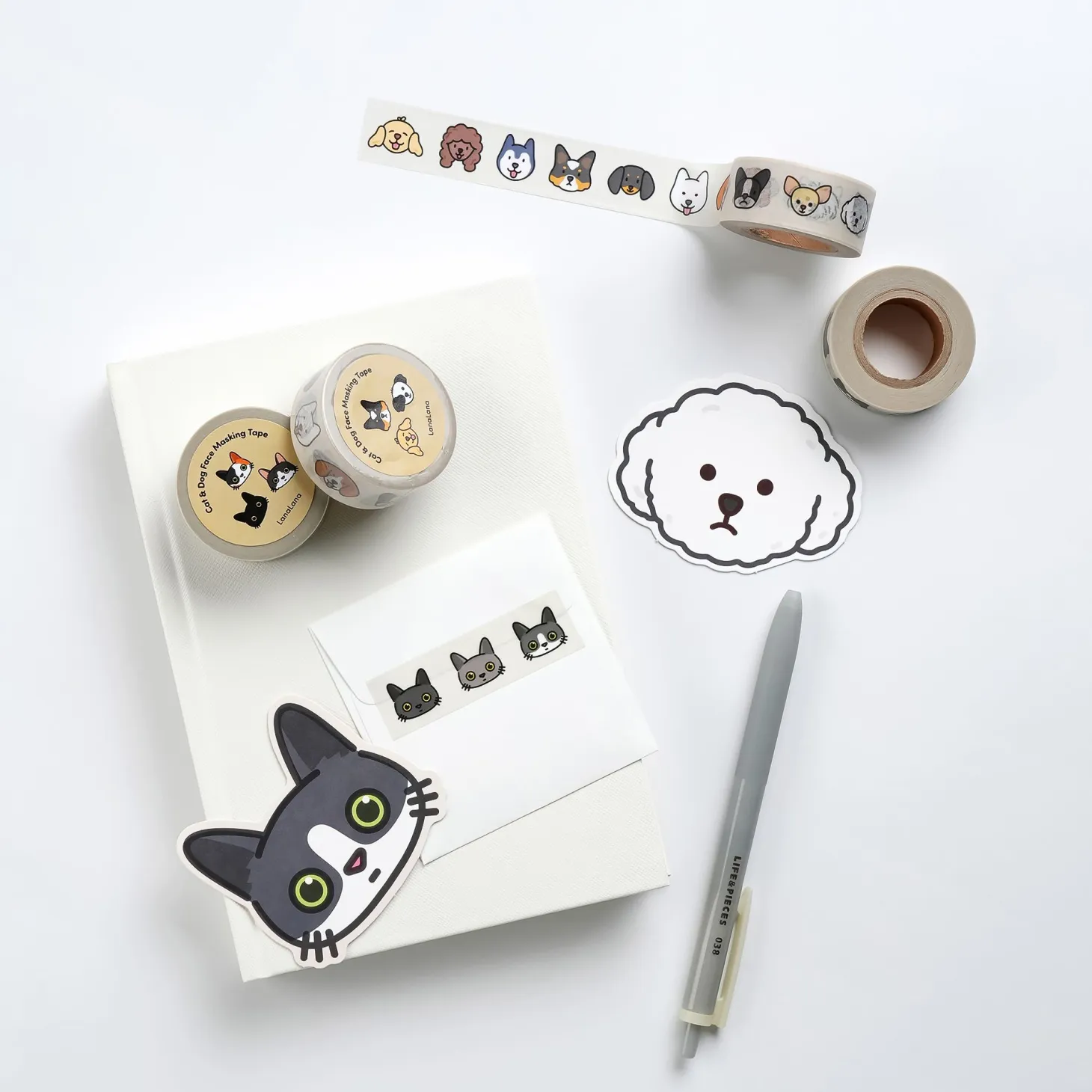 Cat & Dog Face Masking Tape