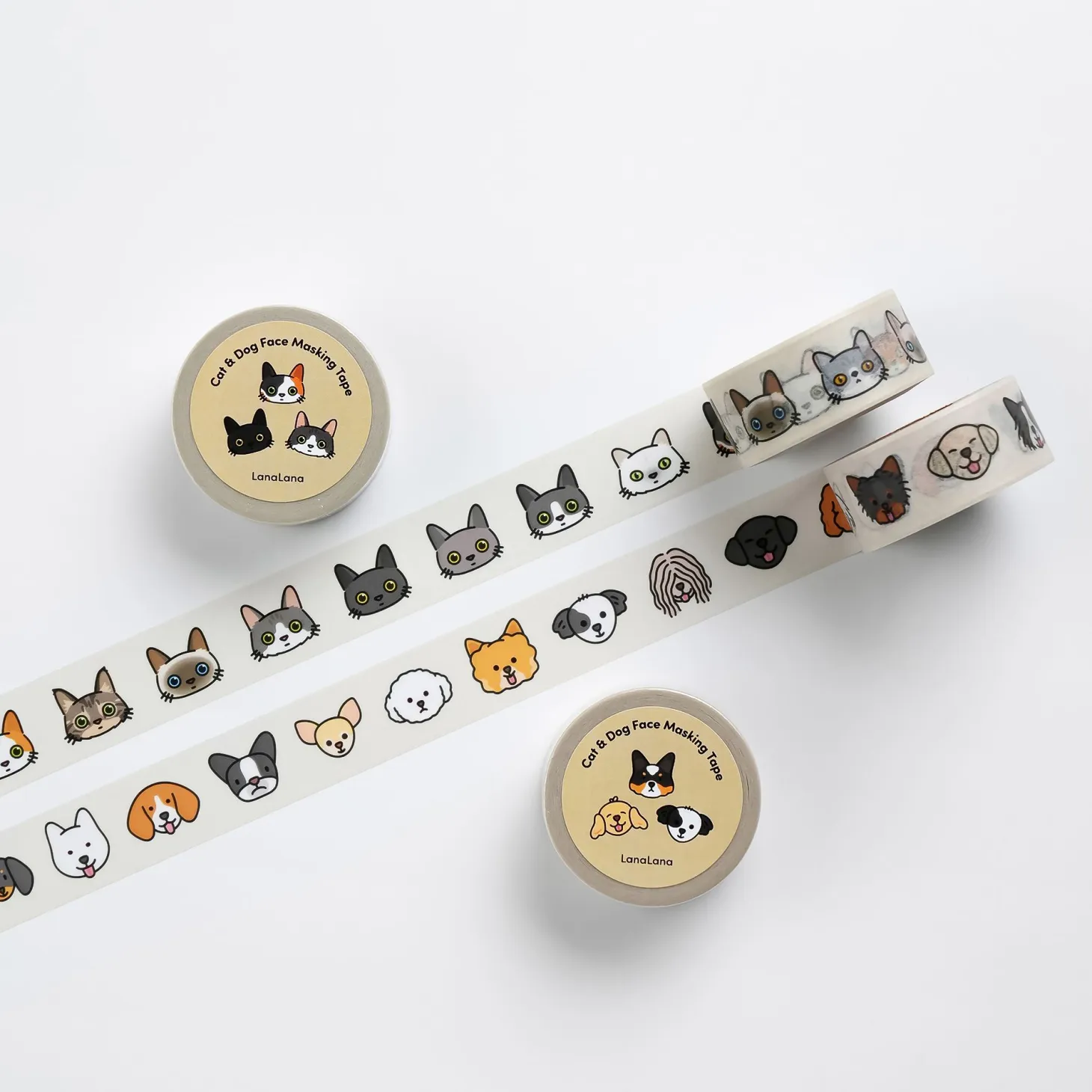 Cat & Dog Face Masking Tape