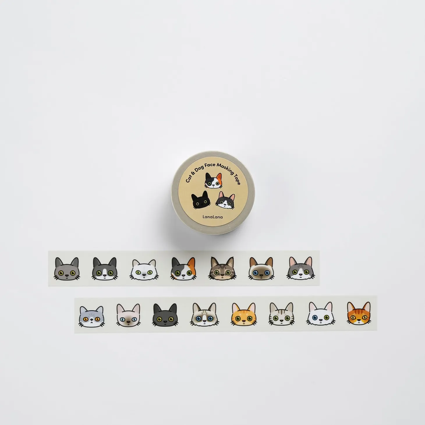 Cat & Dog Face Masking Tape