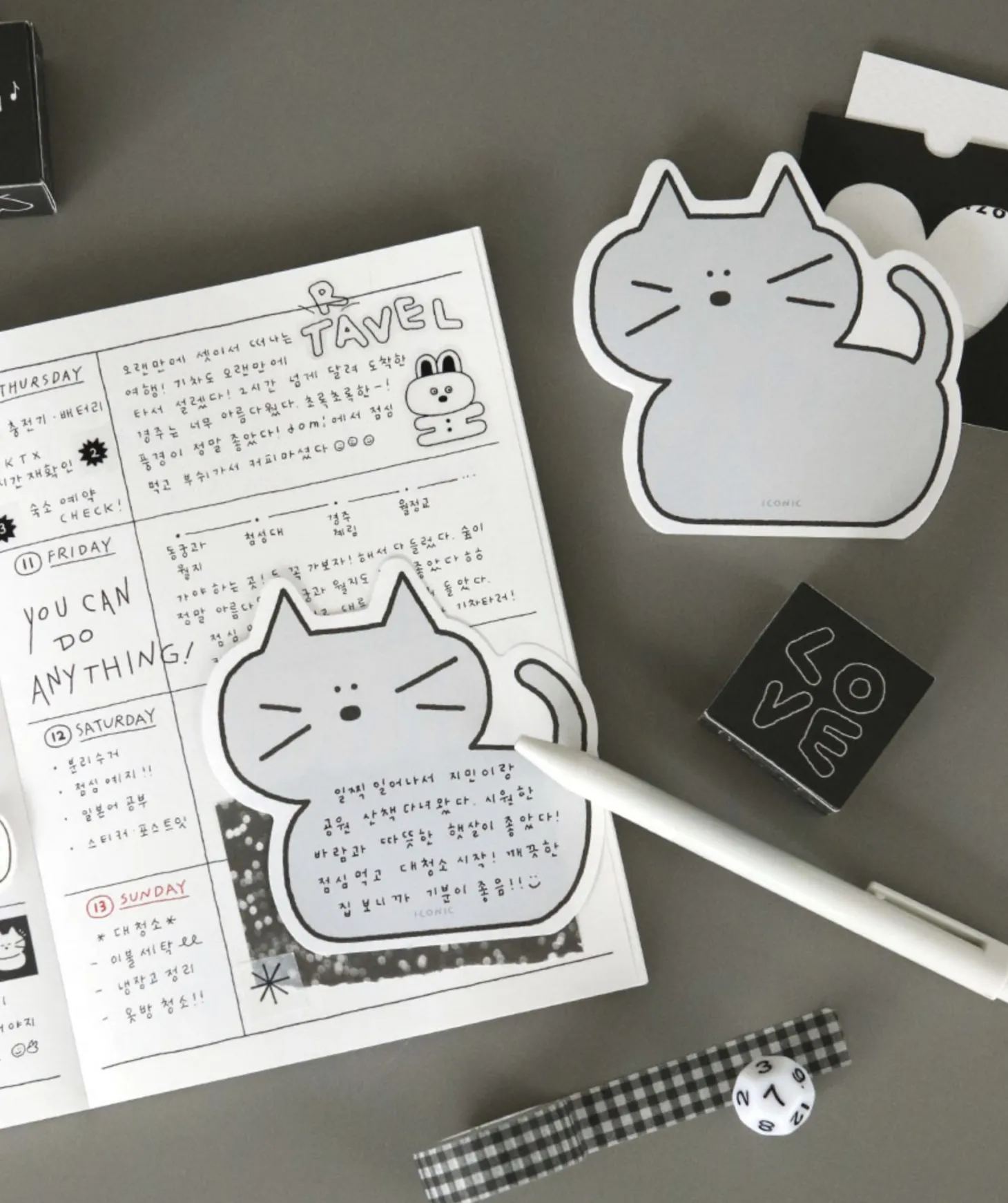 Cat Doodle Memo Pad