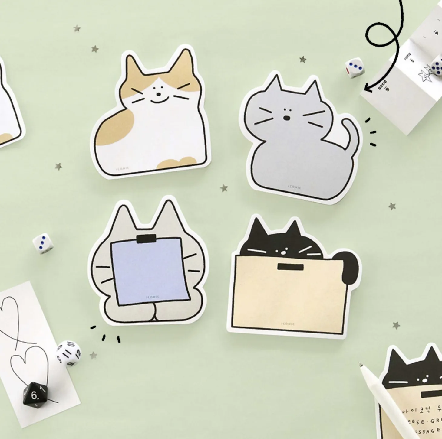 Cat Doodle Memo Pad