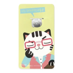 Cat Emoji Steel Bookmark