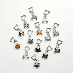 Cat Face Acrylic Key Ring