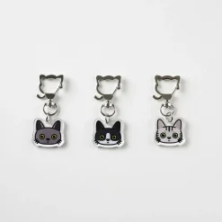 Cat Face Acrylic Key Ring