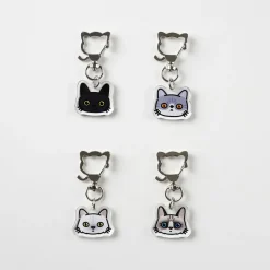Cat Face Acrylic Key Ring