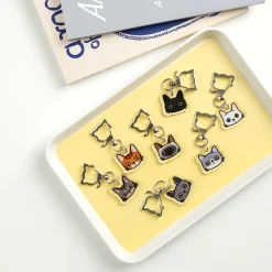Cat Face Acrylic Key Ring