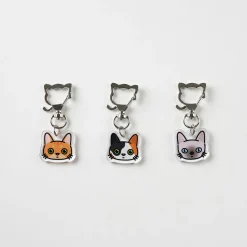 Cat Face Acrylic Key Ring
