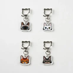 Cat Face Acrylic Key Ring