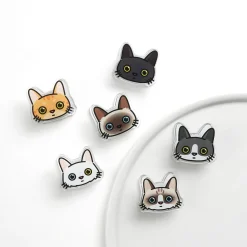 Cat Face Double-sided Acrylic Clip