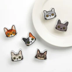 Cat Face Double-sided Acrylic Clip
