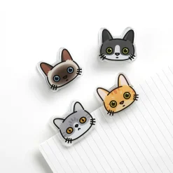 Cat Face Double-sided Acrylic Clip