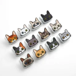 Cat Face Double-sided Acrylic Clip