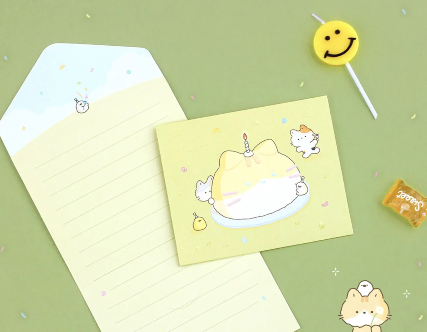 Ccoso Kitty Folding Card Set