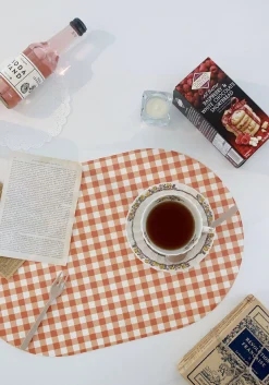 Checkered Vegan Leather Placemat