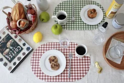 Checkered Vegan Leather Placemat