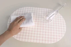 Checkered Vegan Leather Placemat