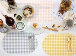 Checkered Vegan Leather Placemat