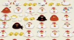 Chicken Emoji Puffy Sticker