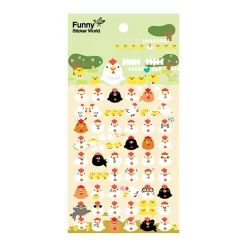 Chicken Emoji Puffy Sticker
