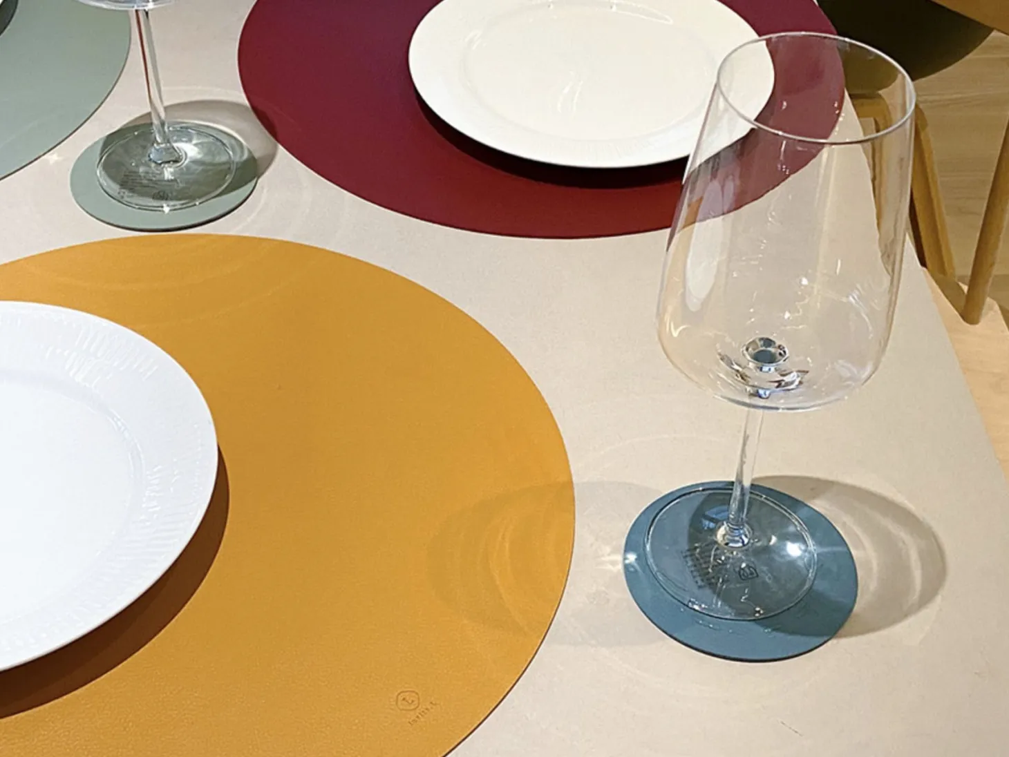 Circle Edge Leather Tea Coaster