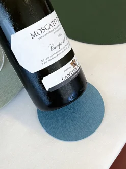 Circle Edge Leather Tea Coaster