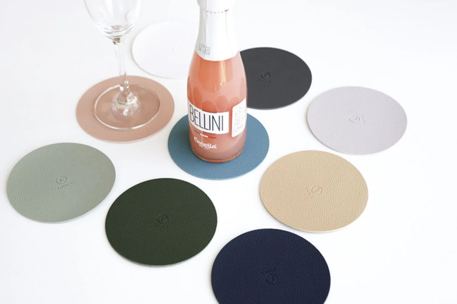 Circle Edge Leather Tea Coaster