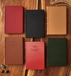 Classic Genuine Leather Lined Notebook