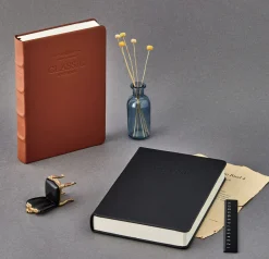 Classic Genuine Leather Lined Notebook