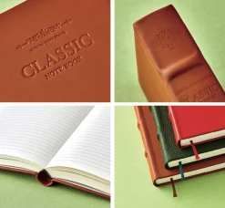 Classic Genuine Leather Lined Notebook