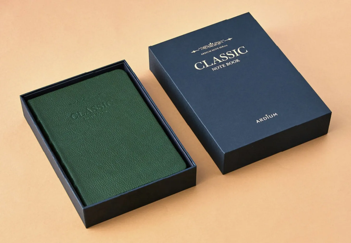 Classic Genuine Leather Lined Notebook