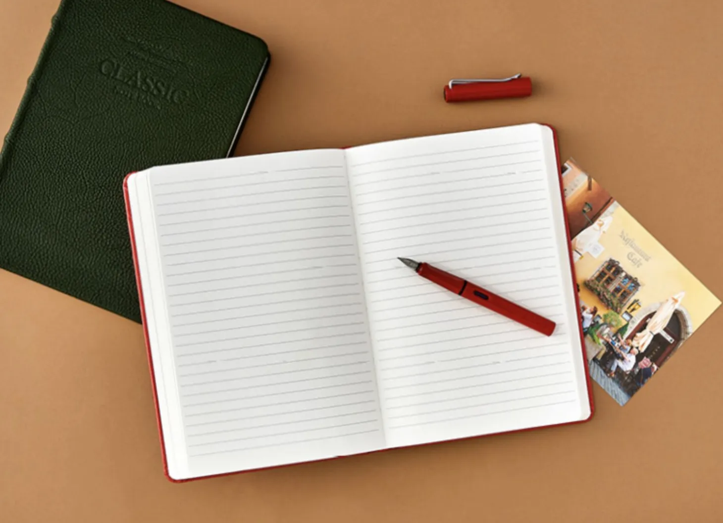Classic Genuine Leather Lined Notebook