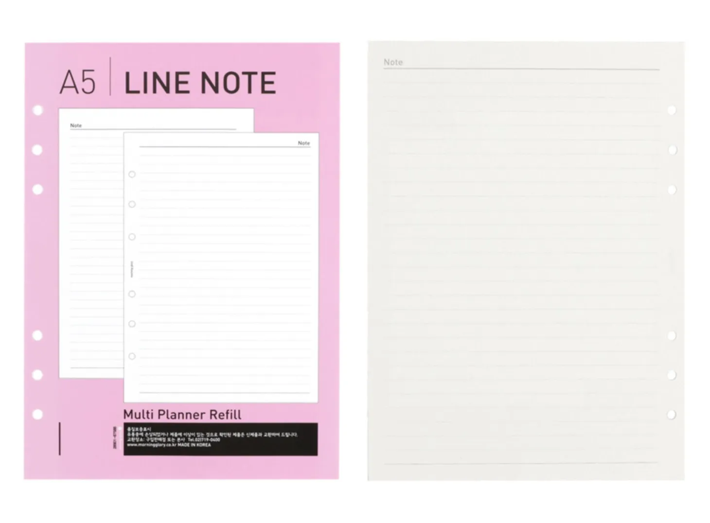 Classic 6 Ring A5 Lined Note Refill