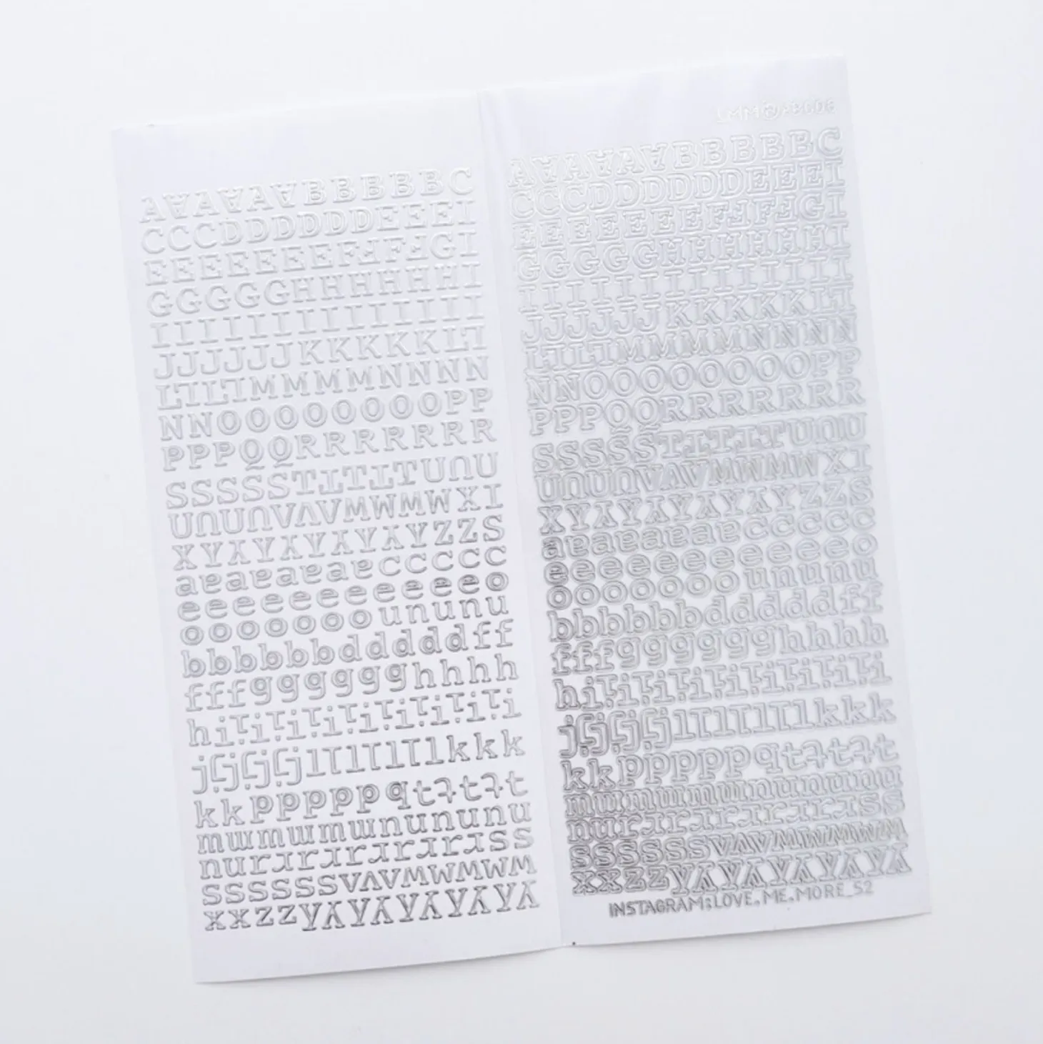 Classic Typo Alphabet Slim Sticker