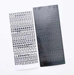 Classic Typo Alphabet Slim Sticker