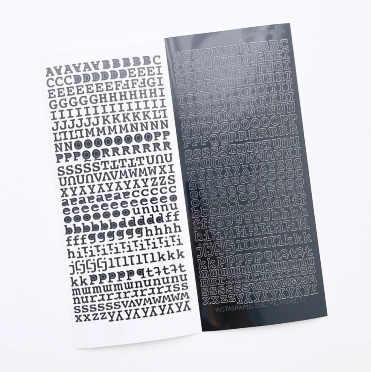 Classic Typo Alphabet Slim Sticker
