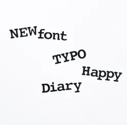 Classic Typo Alphabet Slim Sticker