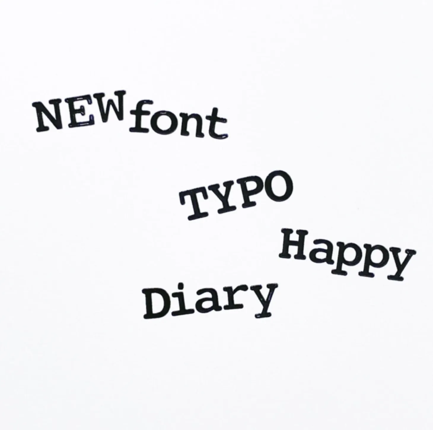 Classic Typo Alphabet Slim Sticker