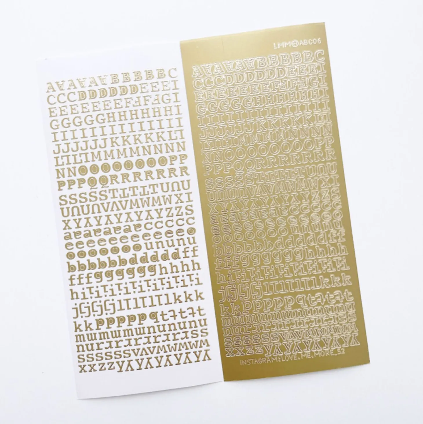 Classic Typo Alphabet Slim Sticker