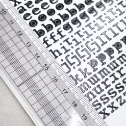Classic Typo Alphabet Slim Sticker