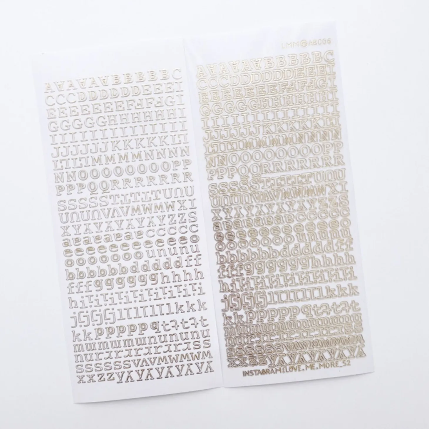 Classic Typo Alphabet Slim Sticker