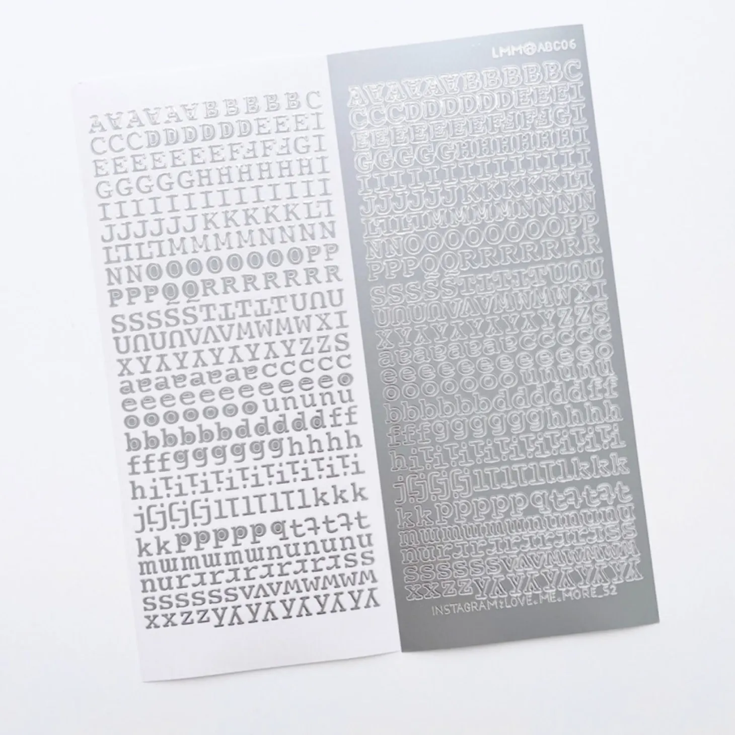 Classic Typo Alphabet Slim Sticker