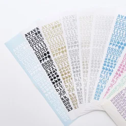 Classic Typo Alphabet Slim Sticker