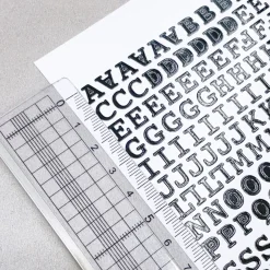 Classic Typo Alphabet Slim Sticker