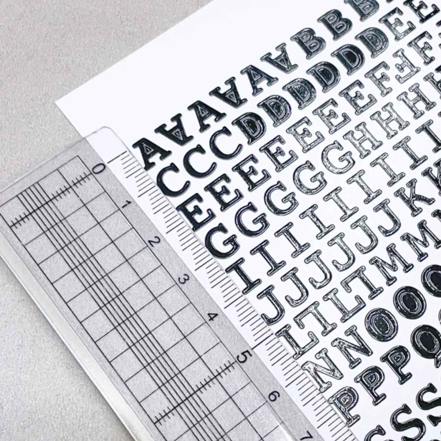 Classic Typo Alphabet Slim Sticker