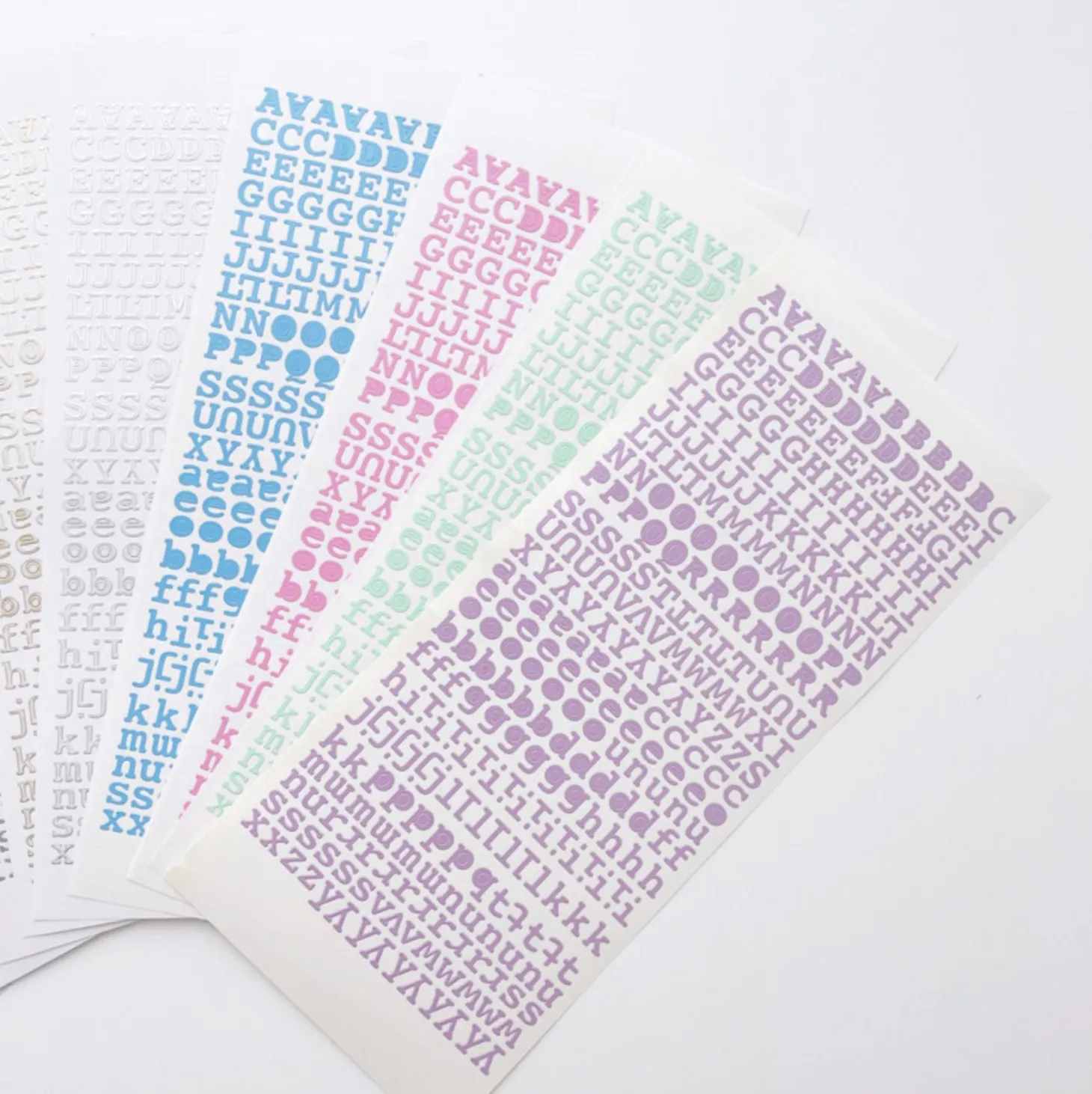Classic Typo Alphabet Slim Sticker